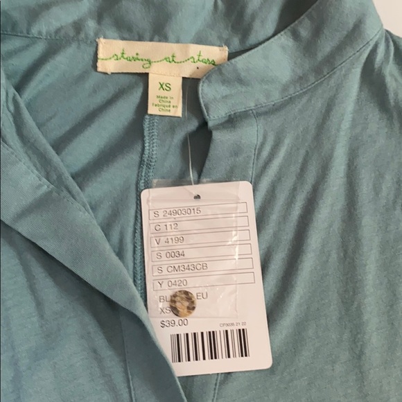 NWT* Urban Outfitters Staring at Stars Blue Top XS - Picture 2 of 3